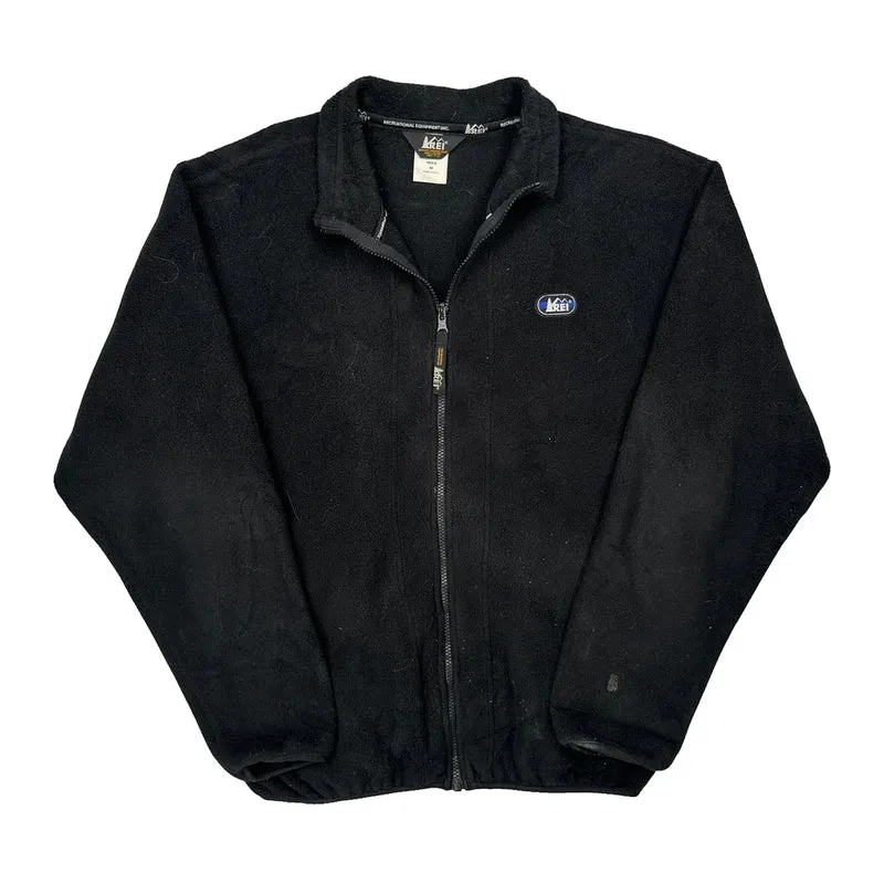 Made In USA Rei Fleece Jacket - Medium Black Polyester