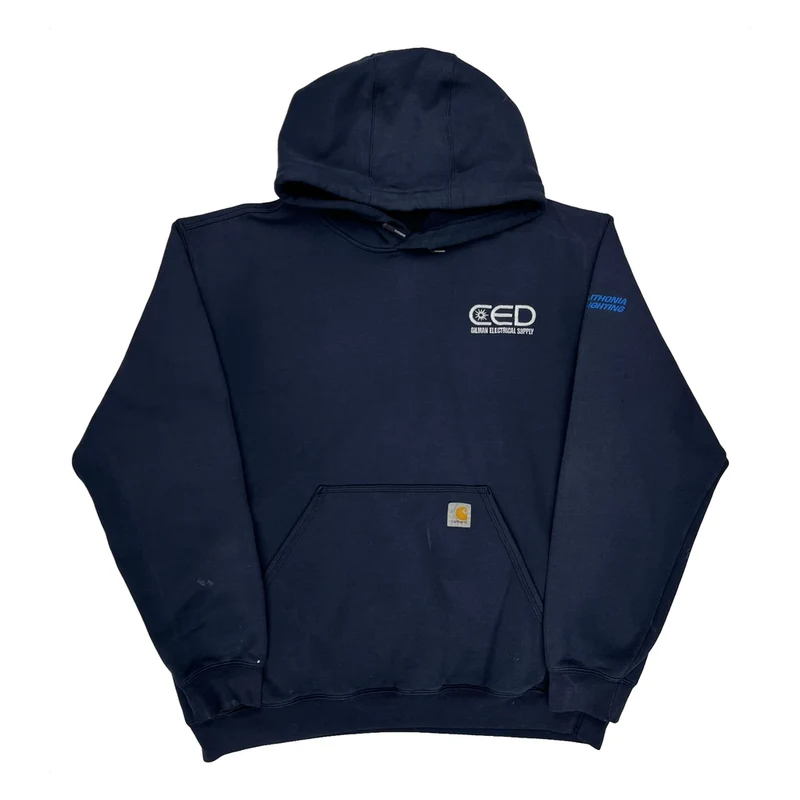 Galman Electrical Supply Carhartt Hoodie - Large Navy Cotton