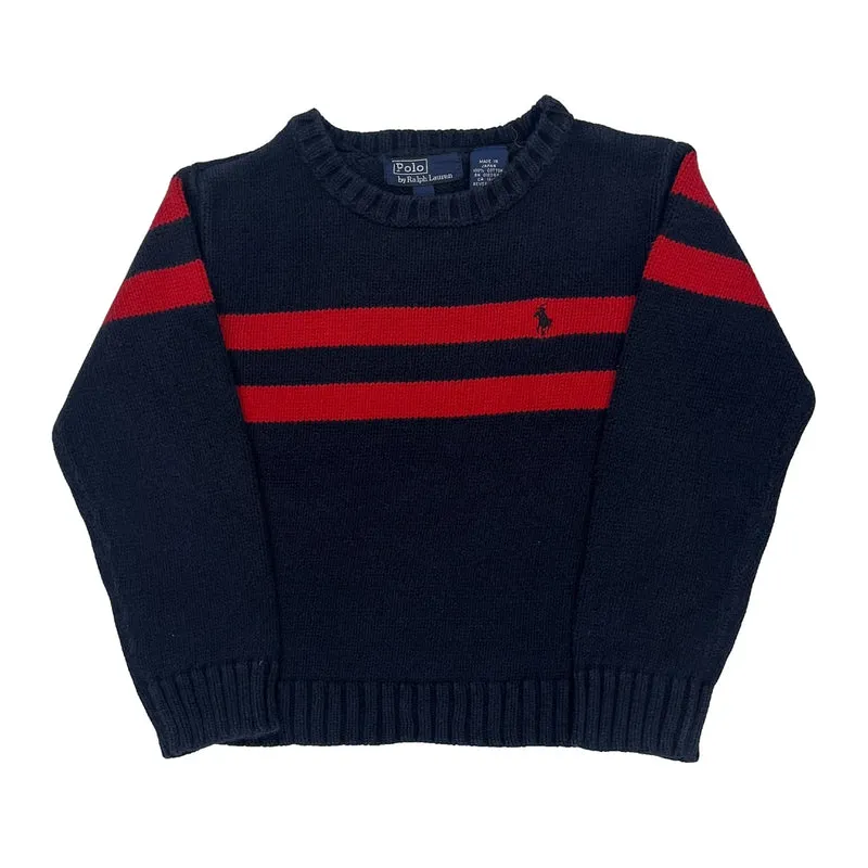 Age 5 Polo By Ralph Lauren Striped Sweater - XS Navy Cotton
