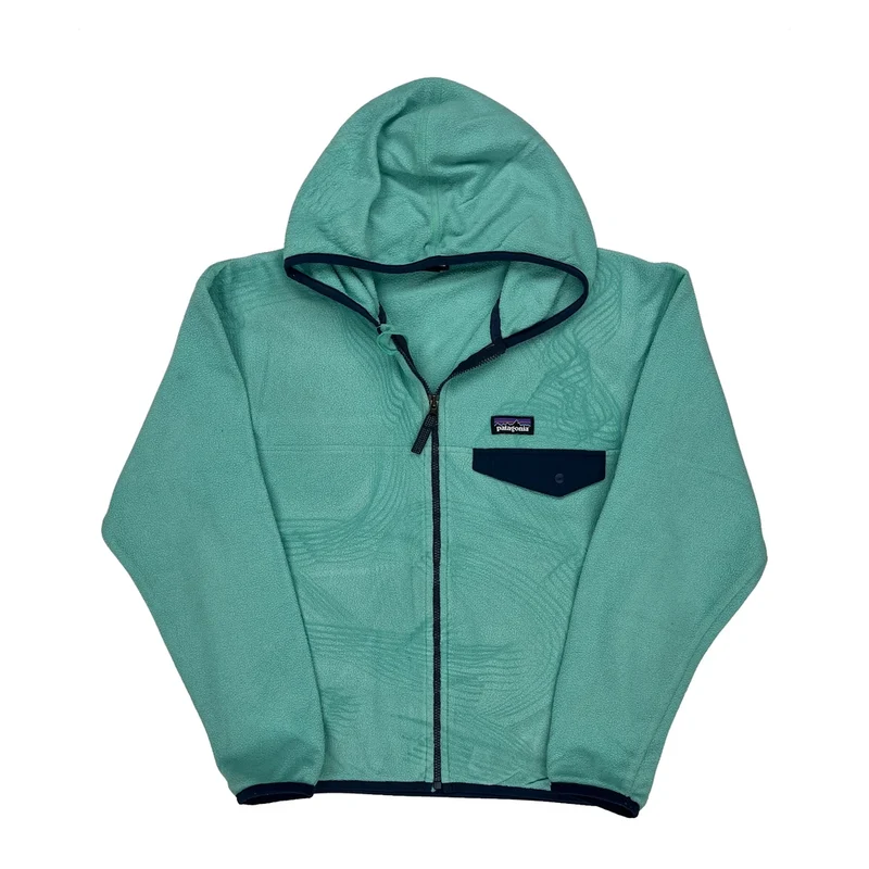 Age 10 Patagonia Fleece - Medium Green Polyester