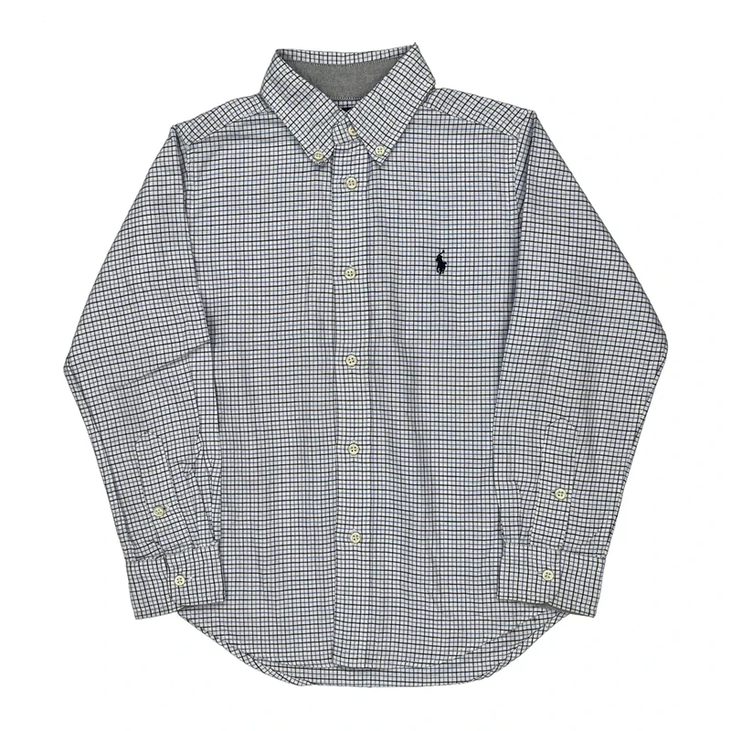 Age 6 Ralph Lauren Checked Shirt - XS Blue Cotton