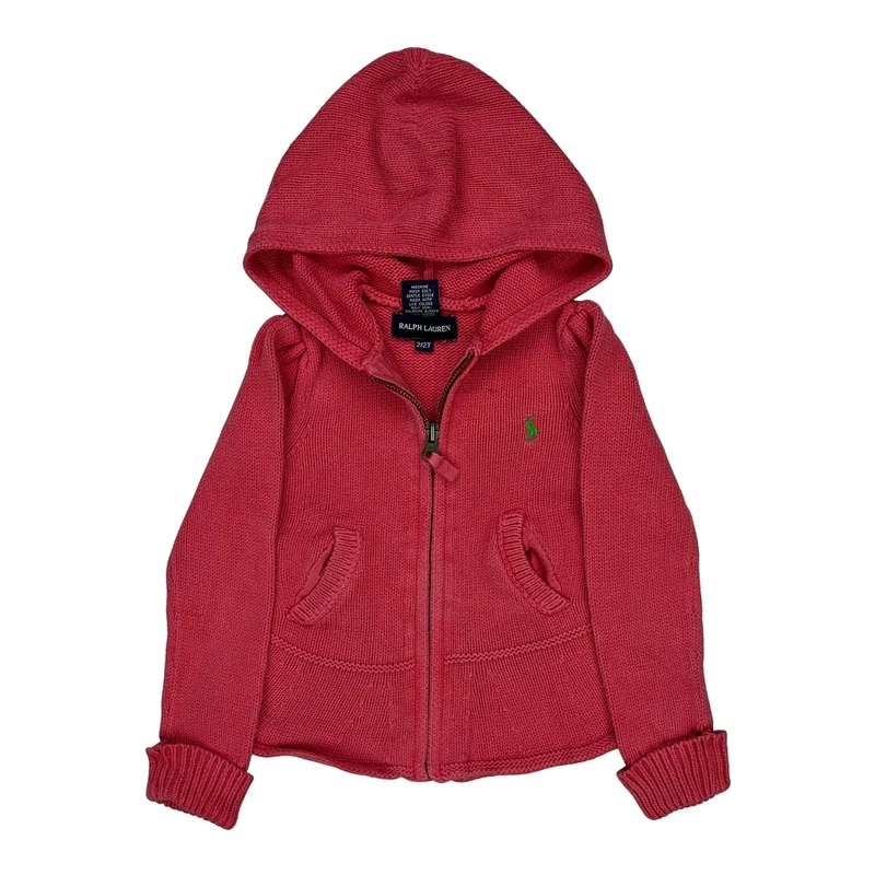 Age 2 Ralph Lauren Hoodie - 2XS Pink Cotton