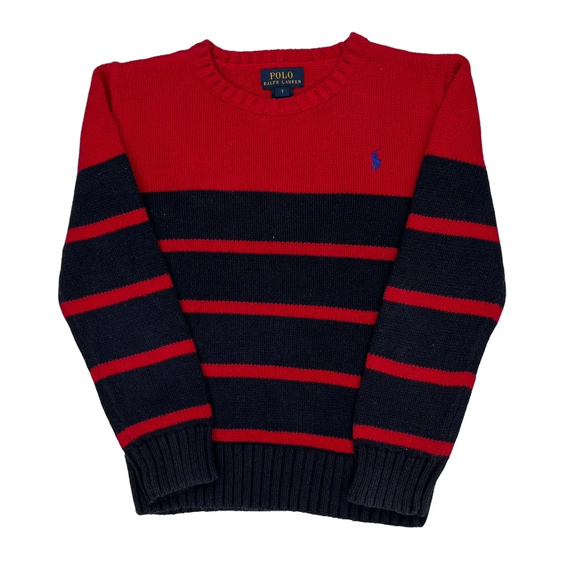 Age 7 Polo By Ralph Lauren Sweater - Small Navy Cotton