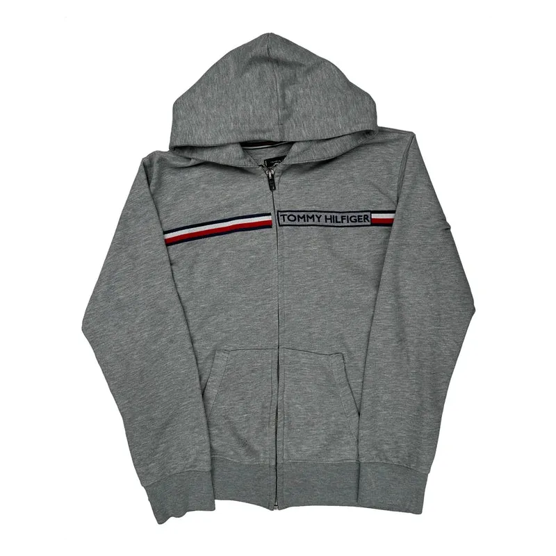 Tommy Hilfiger Hoodie - Large Gray Cotton Blend