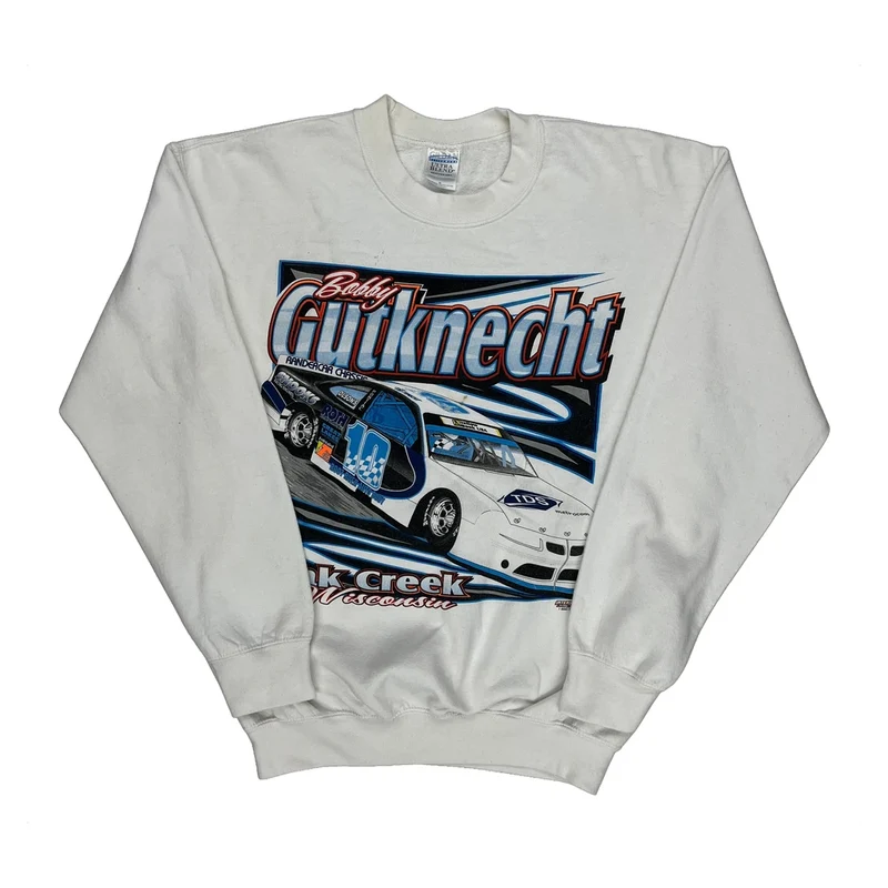 Oak Creek Wisconsin Gildan Graphic Sweatshirt - Medium White Cotton Blend