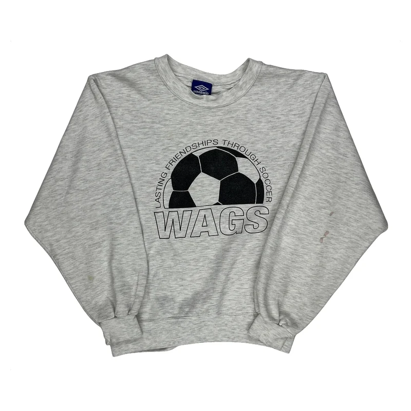 Lasting Friendships Through Soccer Umbro Sweatshirt - Small Grey Cotton