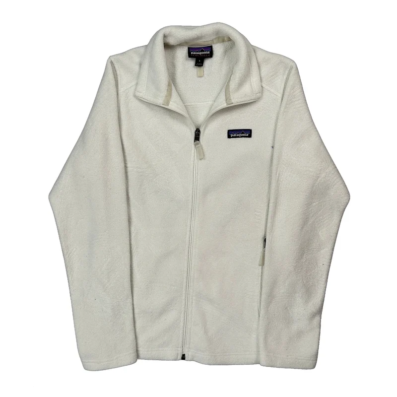 Patagonia Fleece Jacket - Small White Polyester