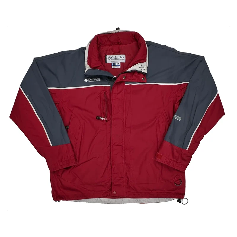 Columbia Contrast Stitch Ski Jacket - XL Red Polyester