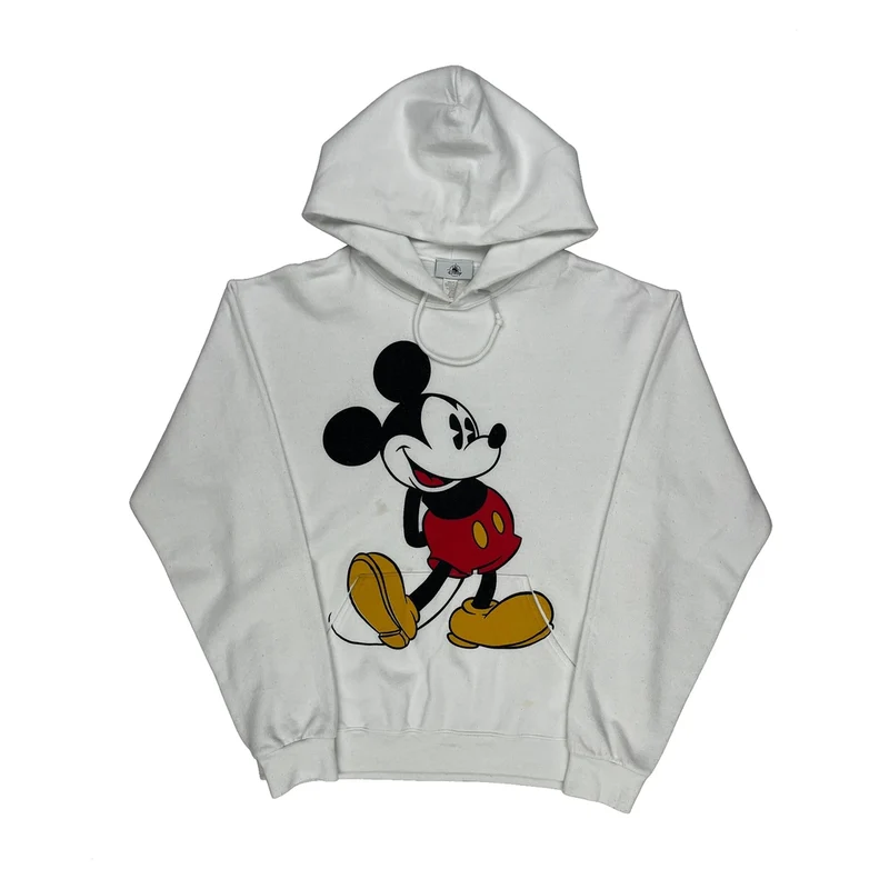 Disney Cartoon Hoodie - Medium White Cotton Blend