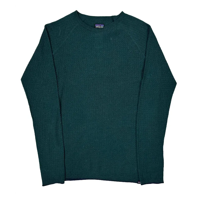 Patagonia Sweatshirt Fleece - Large Green Merino Wool Blend