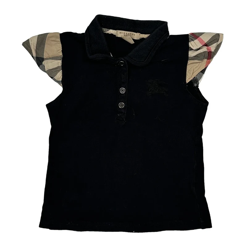 Age 6 Burberry Brit Polo Shirt - XS Black Cotton