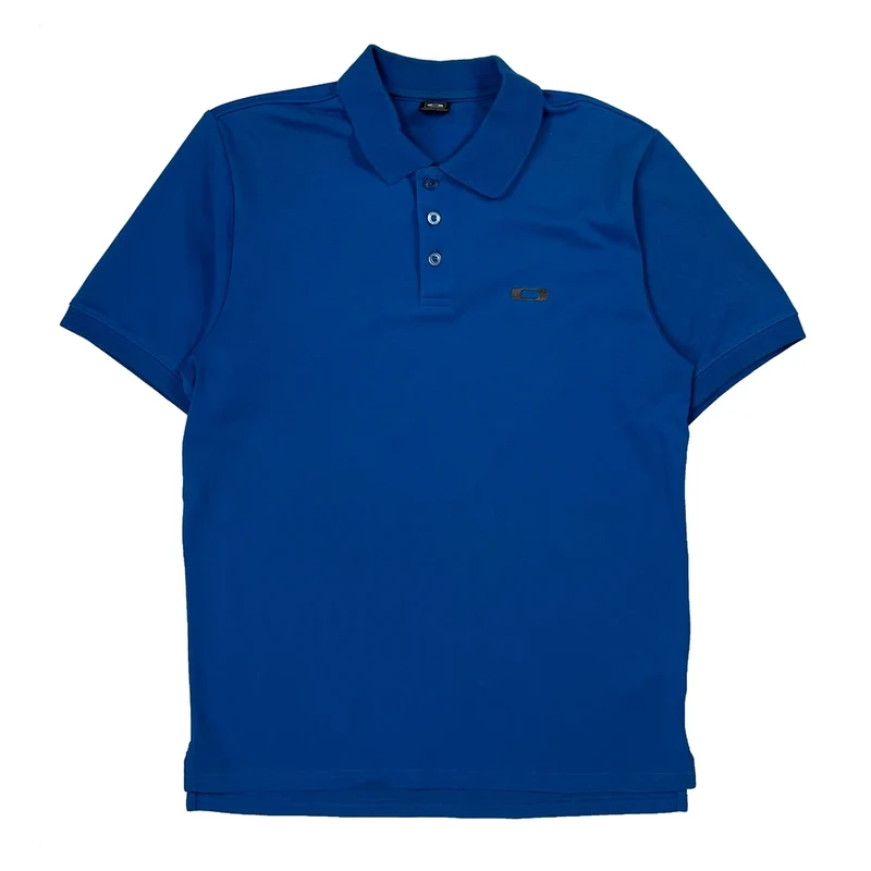 Oakley Polo Shirt - Medium Blue Cotton