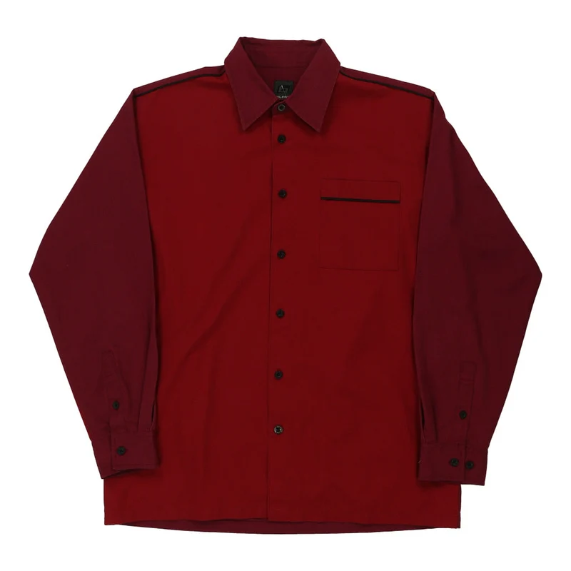 Blend Shirt - Large Red Cotton