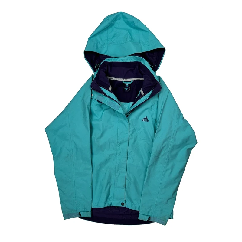 Adidas Waterproof Jacket - Medium Blue Polyester