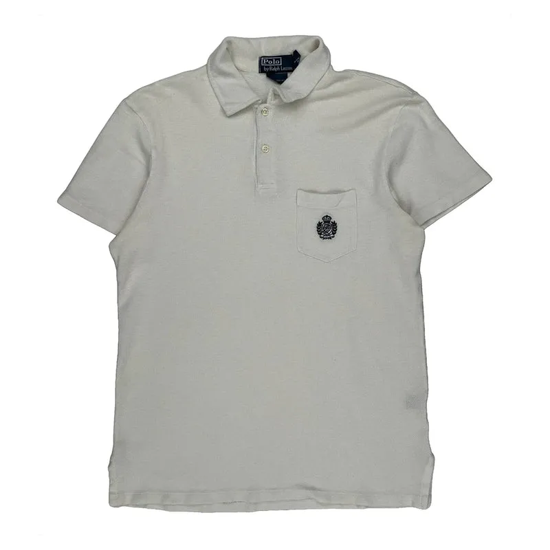 Polo By Ralph Lauren Polo Shirt - Medium White Cotton