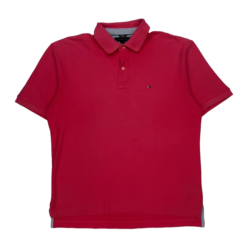 Tommy Hilfiger Polo Shirt - XL Red Cotton