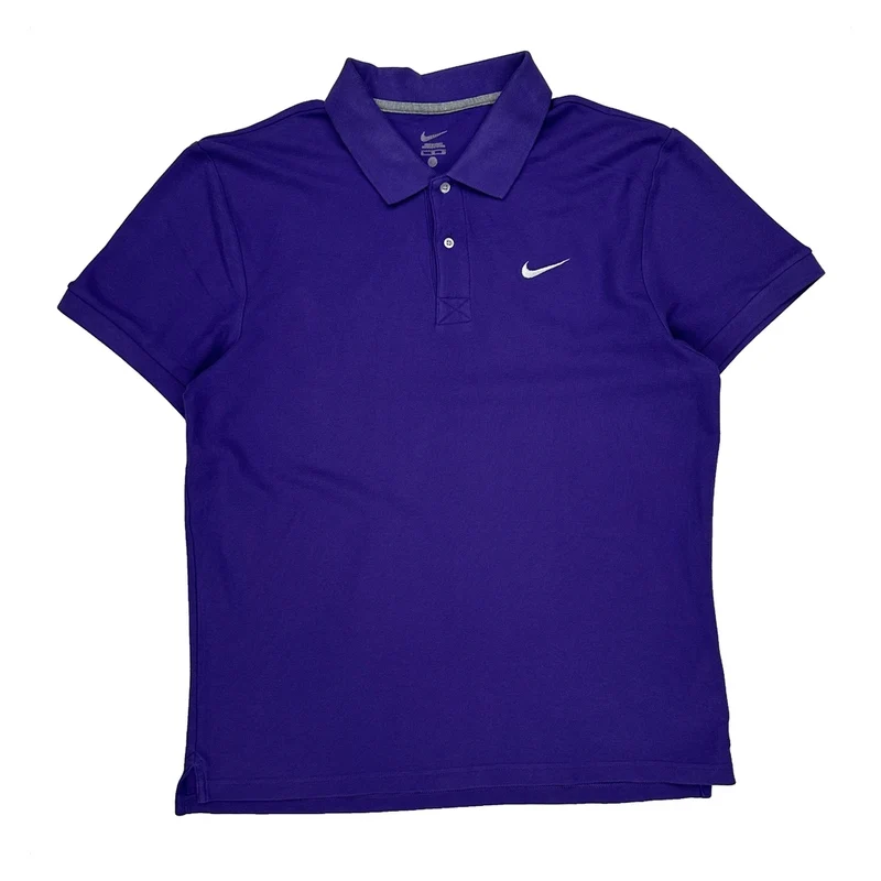 Nike Polo Shirt - Small Purple Cotton