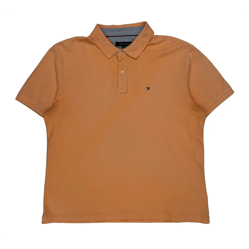 Tommy Hilfiger Polo Shirt - XL Orange Cotton