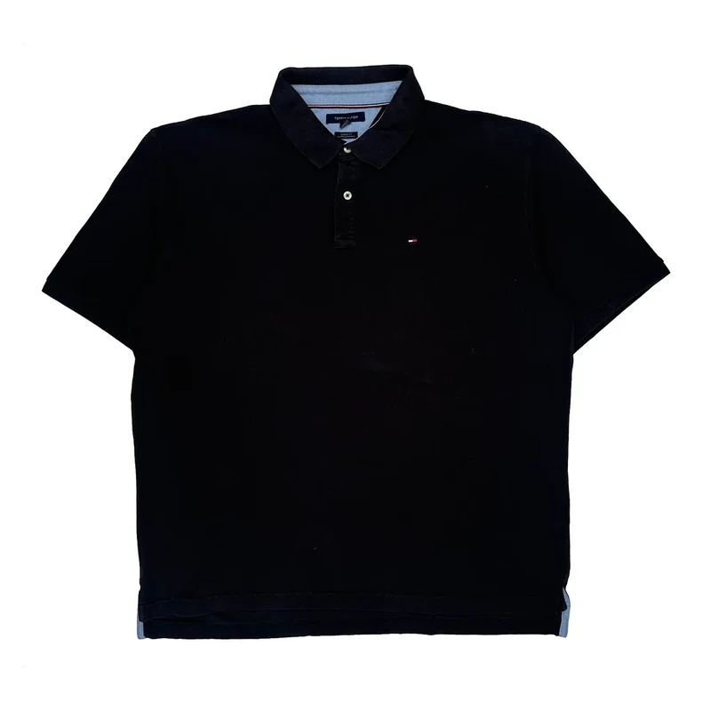 Tommy Hilfiger Polo Shirt - 2XL Black Cotton