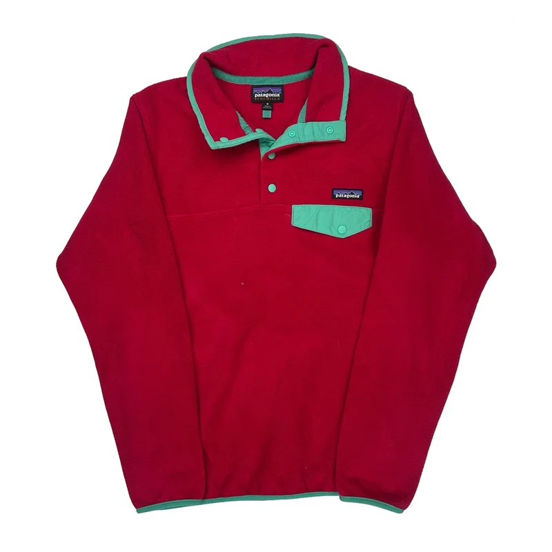 Synchilla Patagonia Snap T Fleece - Medium Red Polyester