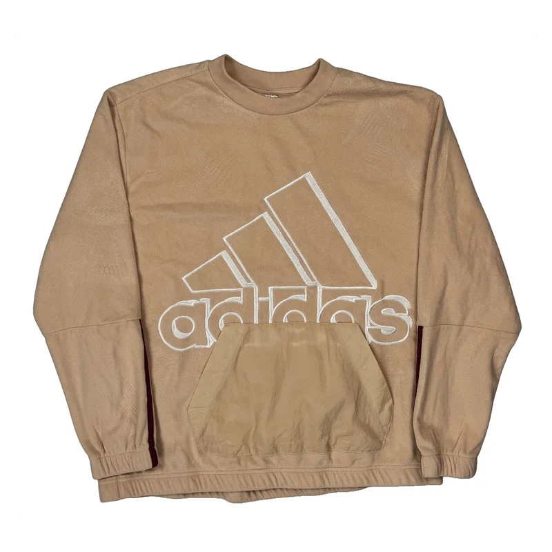 Adidas Spellout Fleece - Large Beige Cotton