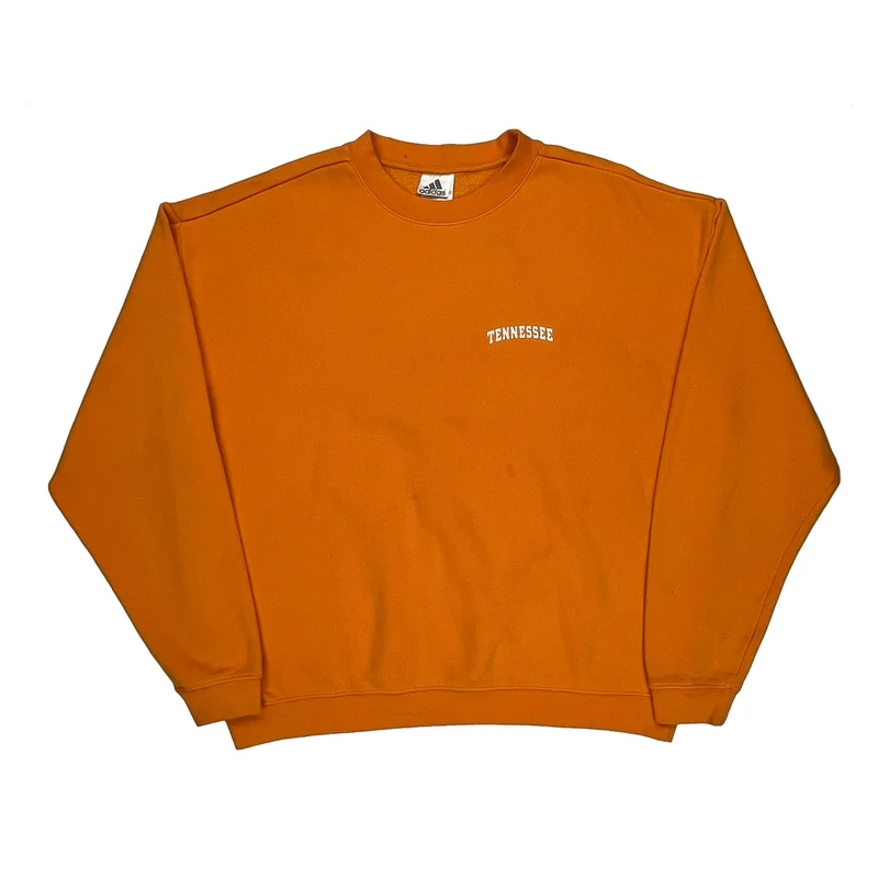 Adidas College Sweatshirt - XL Orange Cotton