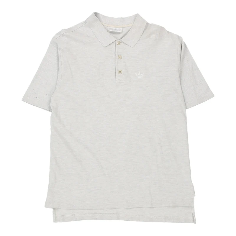 Adidas Polo Shirt - Medium Grey Cotton