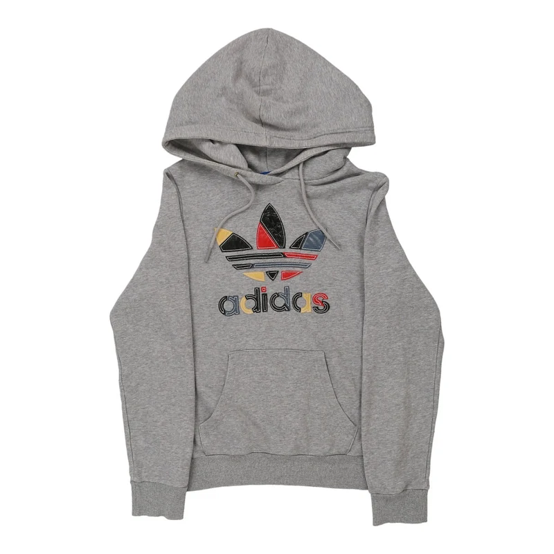 Adidas Spellout Hoodie - XS Grey Cotton