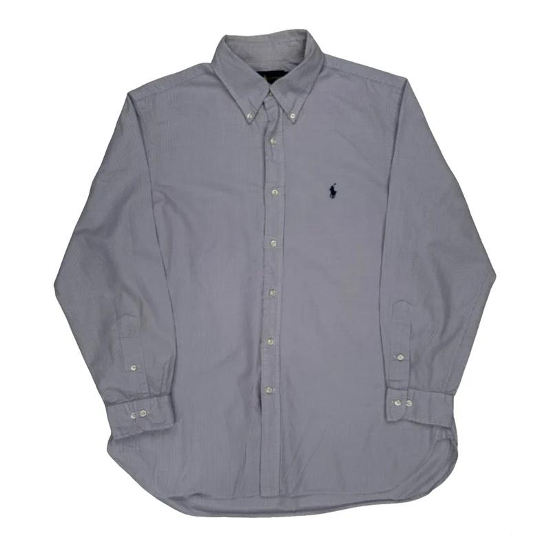 Ralph Lauren Checked Shirt - Large Purple Cotton