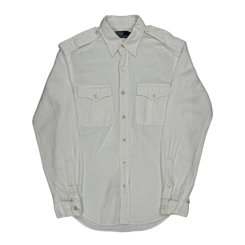 Polo By Ralph Lauren Shirt - Small White Cotton