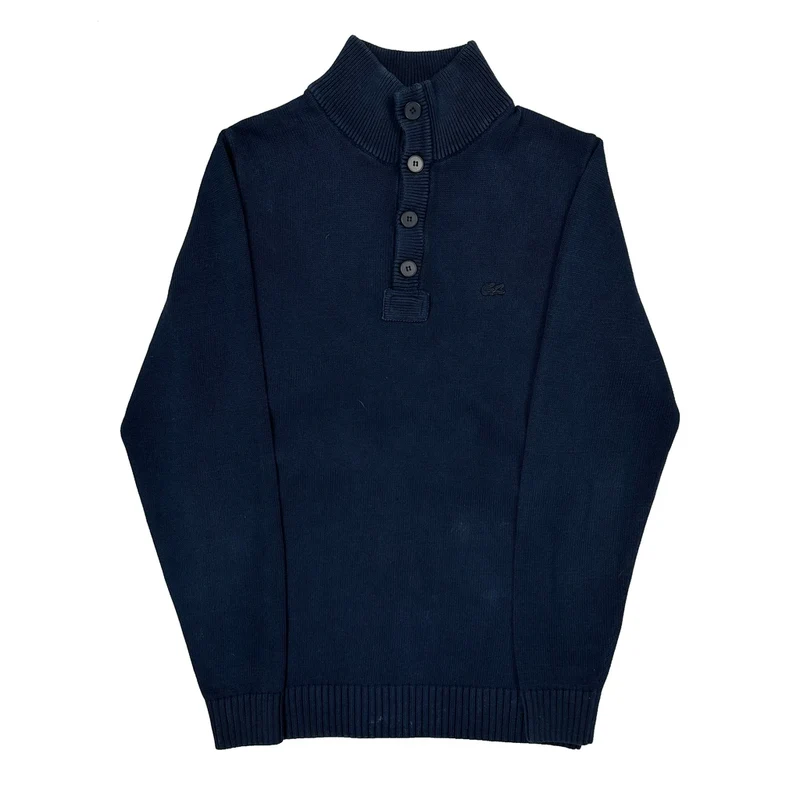 Lacoste Sweater - Medium Navy Cotton