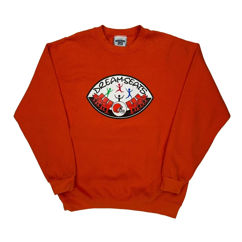 Dream-Seats Lee Graphic Sweatshirt - Large Orange Cotton