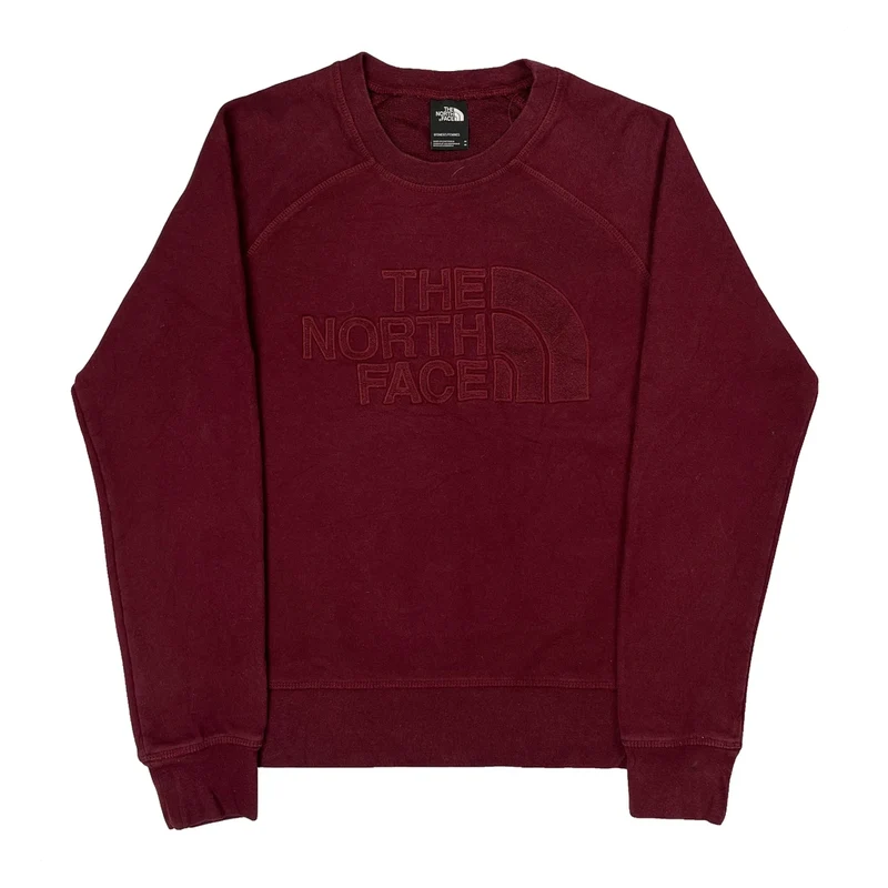 The North Face Sweatshirt - Medium Burgundy Cotton