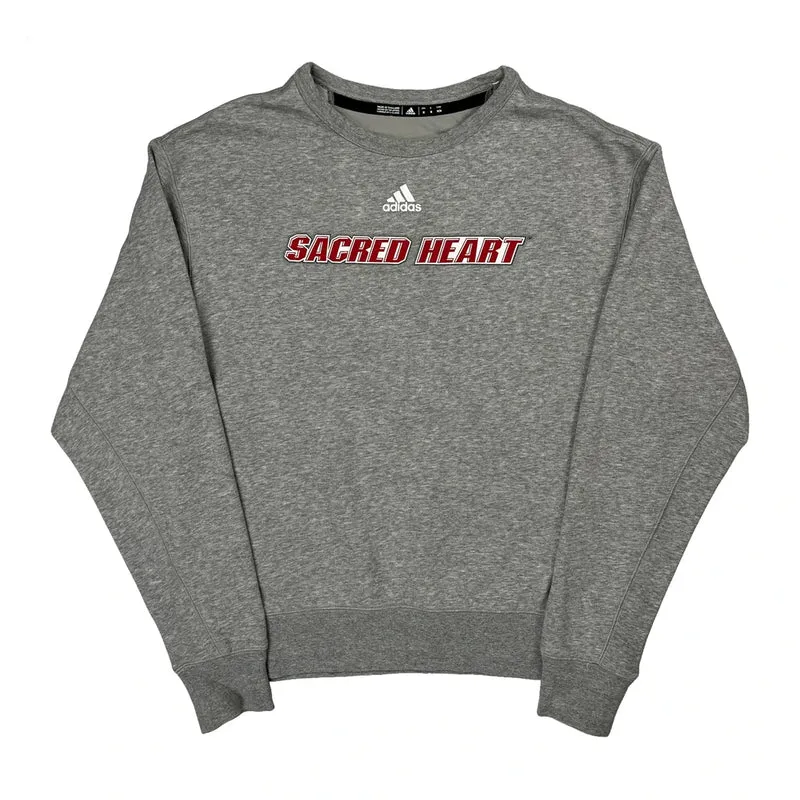 Adidas College Sweatshirt - Medium Gray Cotton