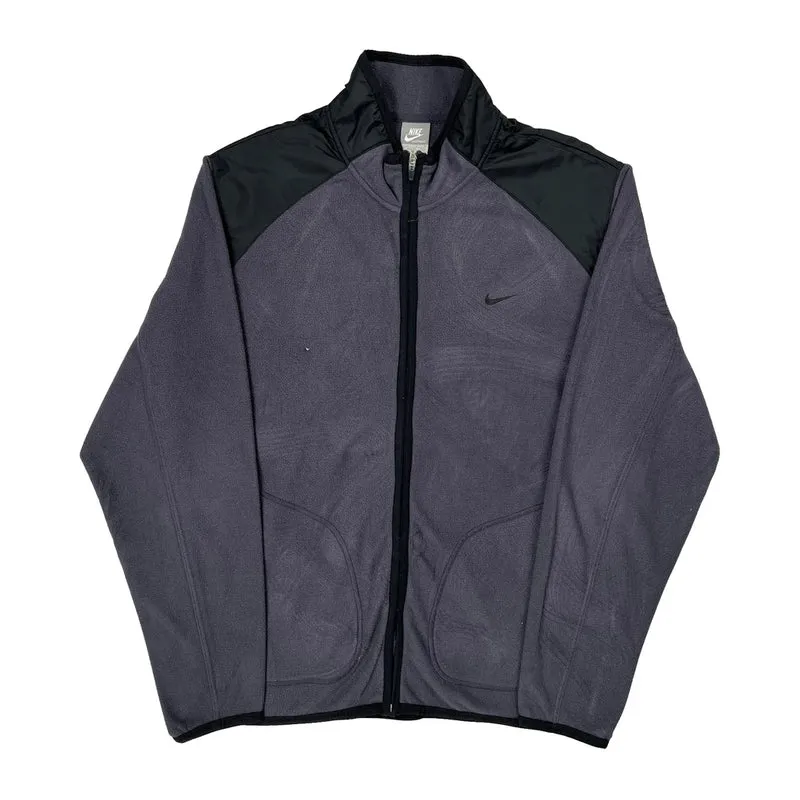 Nike Fleece Jacket - Large Gray Polyester
