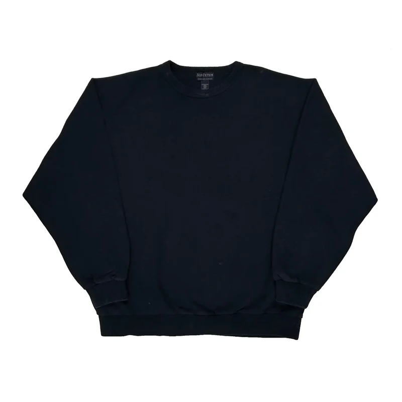 90S Blank Canadian Classic Sweatshirt - XL Black Cotton