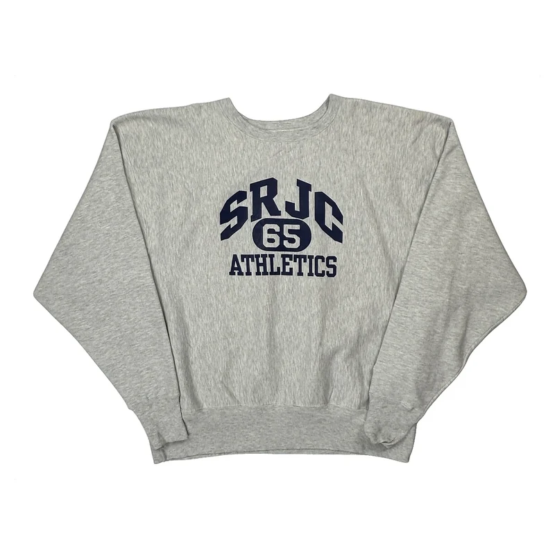 Srjc Athletics Champion College Sweatshirt - 2XL Grey Cotton