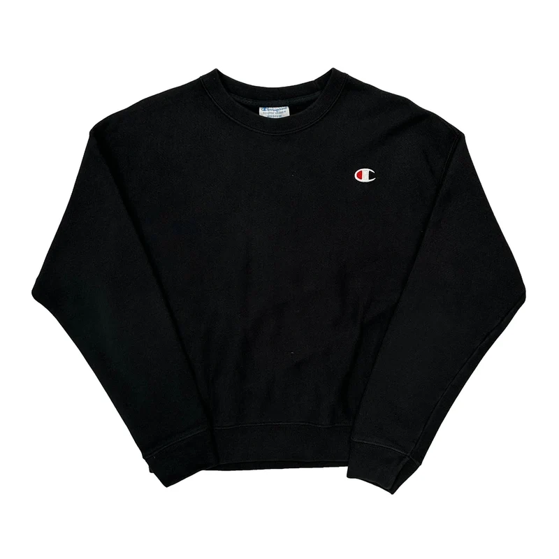 Reverse Weave Champion Sweatshirt - Medium Black Cotton