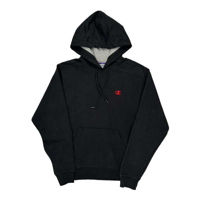 Champion Hoodie - Small Black Cotton