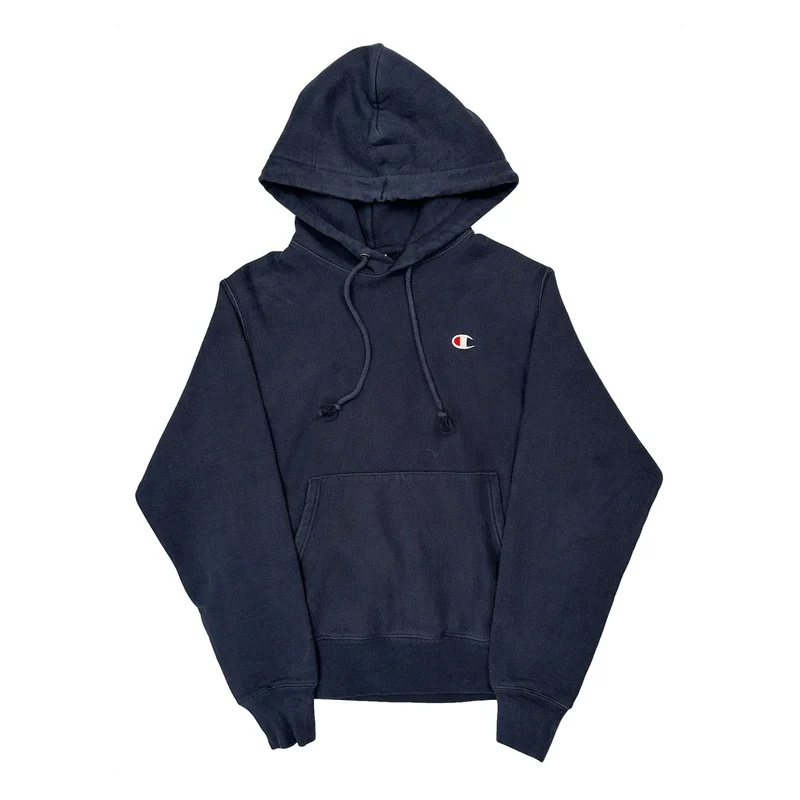 Champion Hoodie - Small Navy Cotton