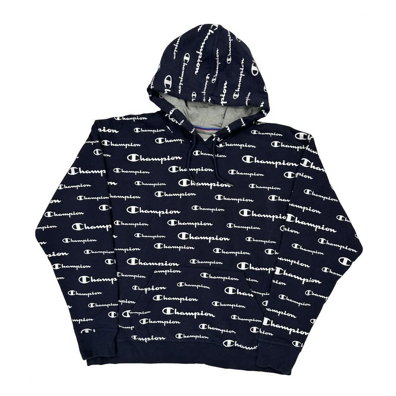 Champion Hoodie - XL Navy Cotton