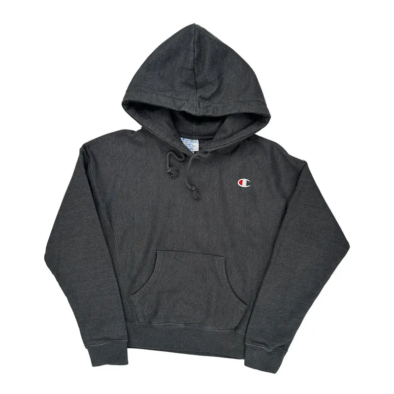 Reverse Weave Champion Hoodie - Small Gray Cotton
