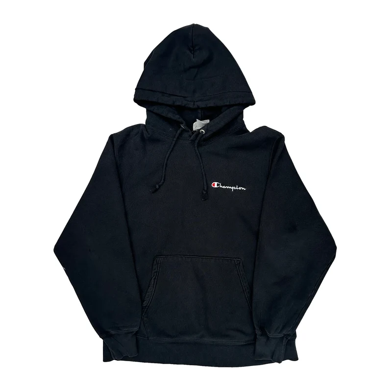 Reverse Weave Champion Hoodie - Medium Black Cotton Blend