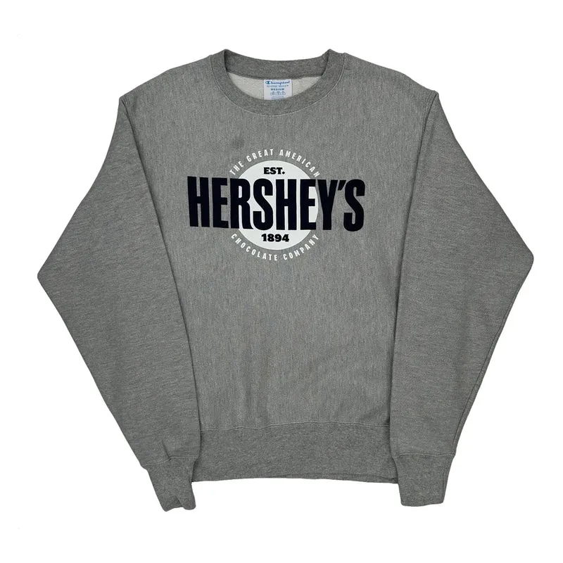 Reverse Weave Champion Hershey'S Graphic Sweatshirt - Medium Gray Cotton Blend