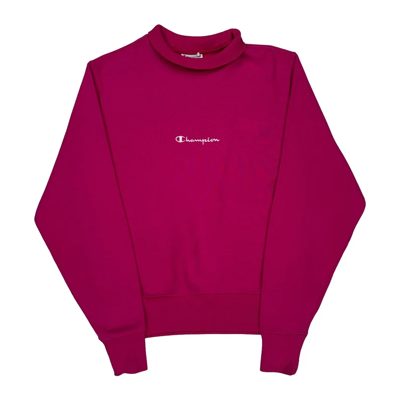 Reverse Weave Champion Hoodie - Small Red Cotton Blend