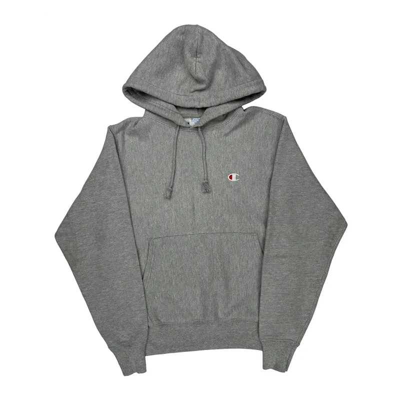 Reverse Weave Champion Hoodie - Small Gray Cotton