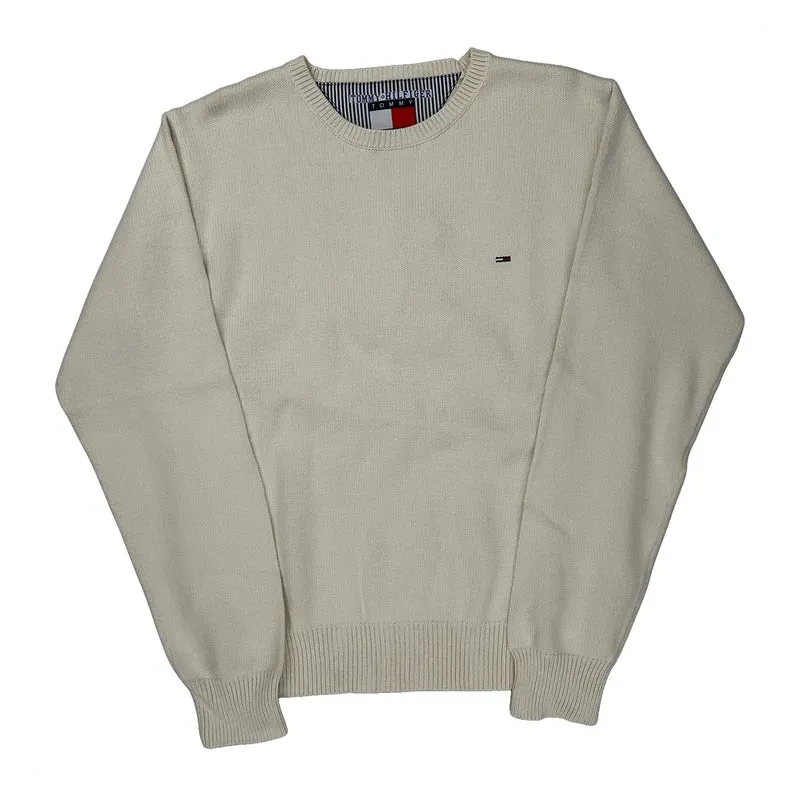 Tommy Hilfiger Chunky Knit Sweater - Medium Cream Cotton