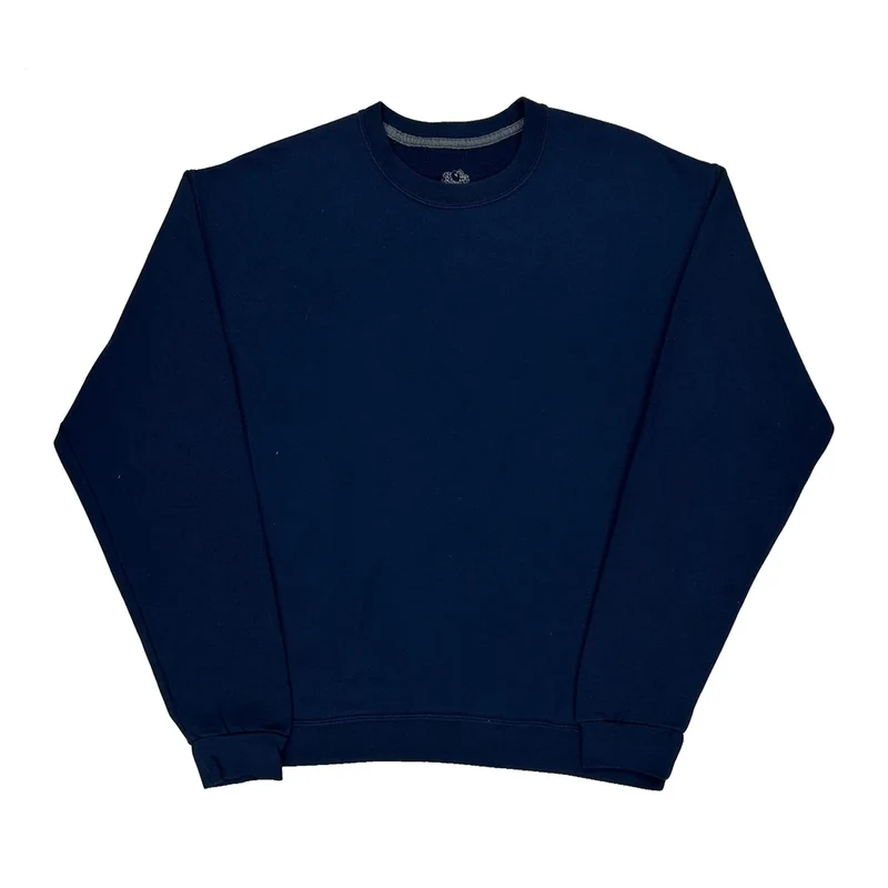 Blank Fruit Of The Loom Sweatshirt - Medium Navy Cotton