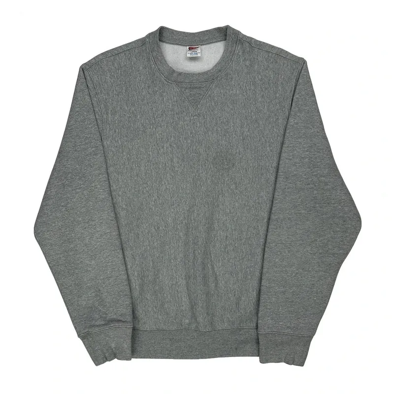 90S Blank J Crew Sweatshirt - Large Grey Cotton Blend