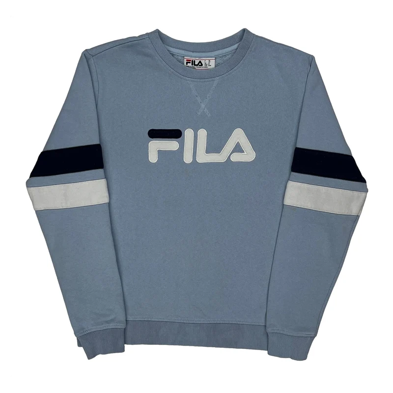 Fila Sweatshirt - Medium Blue Cotton